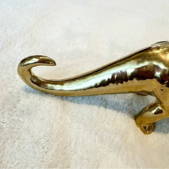 Shiny Gold Dinosaur Figurine Planter Set - Picture 6 of 8